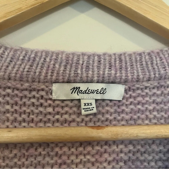 ☀️NWOT Madewell Fringe Sleeve Lavender Pullover Sweater - Picture 8 of 10